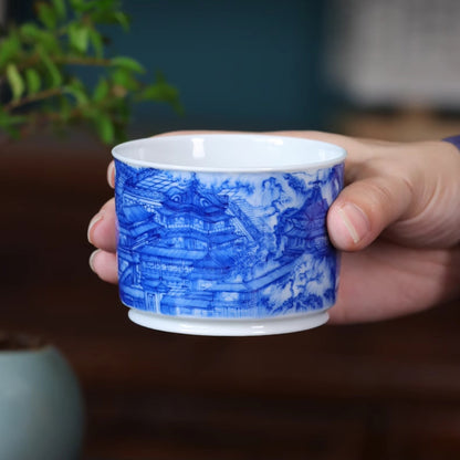 Blue & White 'Daming Palace' Straight Sided Cup