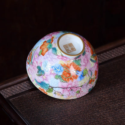 Enamel Floral Master Tea Cup