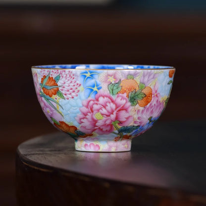 Enamel Floral Master Tea Cup