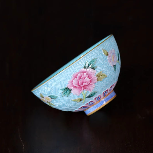 Enamel Carved Floral Master Cup - Zen&Sip