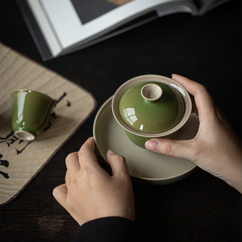 Green Bamboo Glaze Tea Set - Zen&Sip