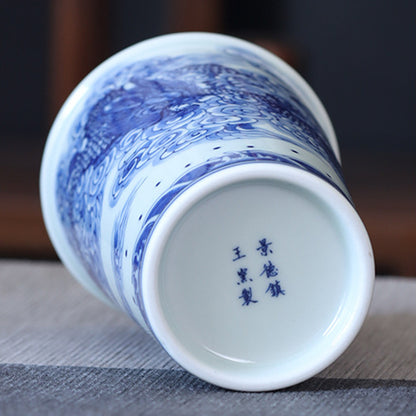 Blue & White Dragon Oversized Cup