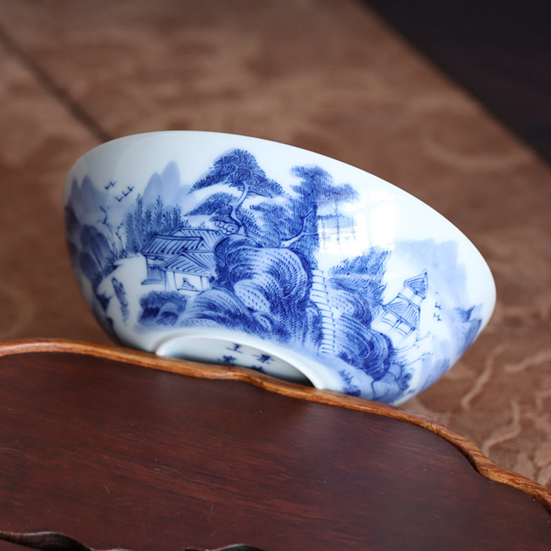 Blue & White Landscape Pu'er Cup - Zen&Sip