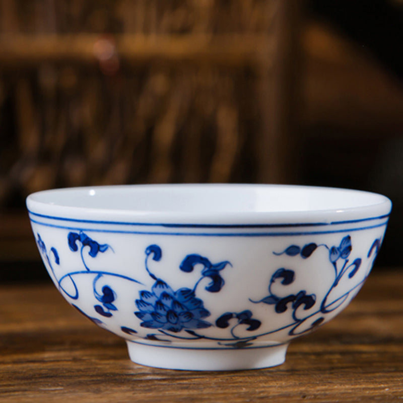 Blue & White Lotus Scroll Cup Pu'er Master Cup