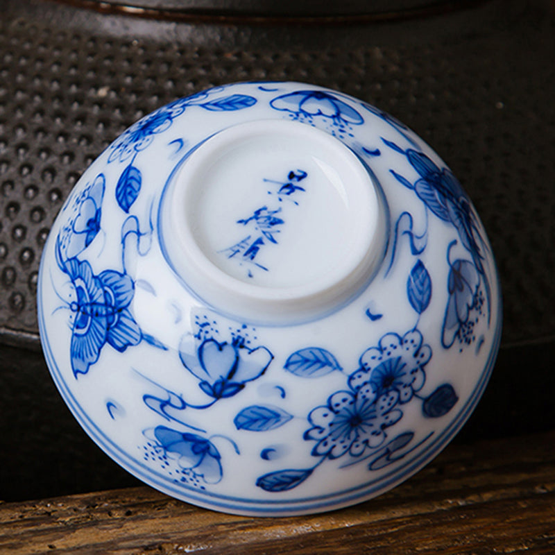 Blue & White Hundred Butterfly Cup Pu'er Master Cup