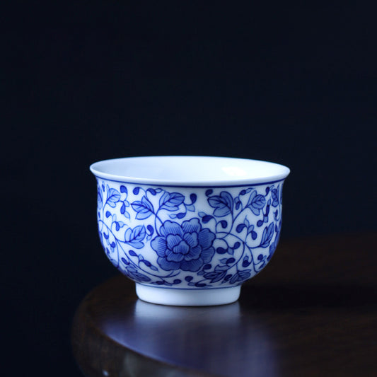 Blue and White Detailed Landscape Gaiwan - Zen&Sip