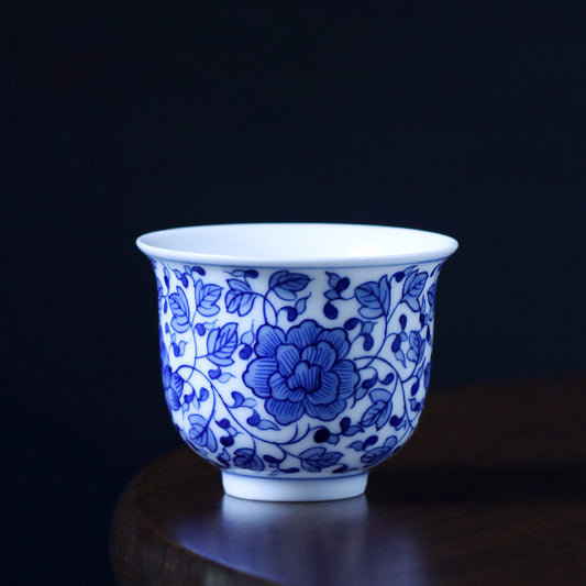 Blue and White Detailed Landscape Gaiwan - Zen&Sip