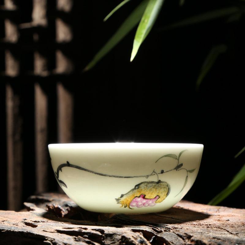 Underglaze Famille Verte Tea Cup - Zen&Sip