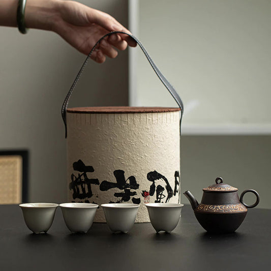 Old Clay Tea Set - Zen&Sip