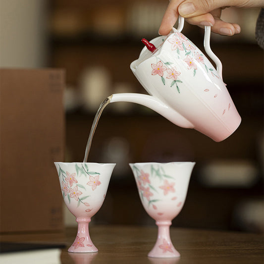 Pink Peach Breeze Tea Set