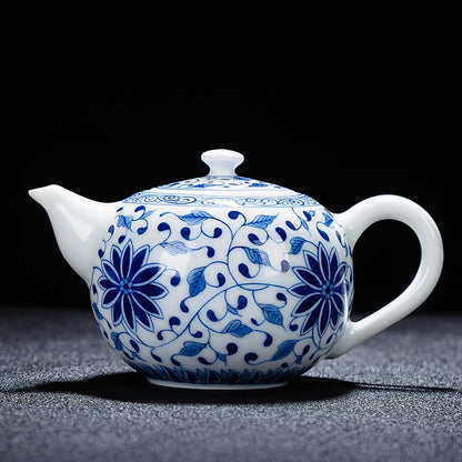 Scrolling Lotus Rosette Teapot - Zen&Sip